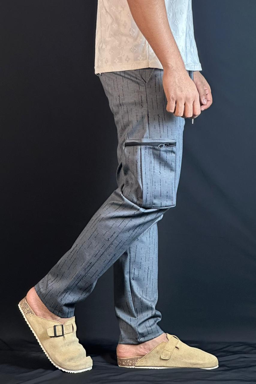 "গ্রে" কালার চায়না কার্গো জগার্স-FASHION